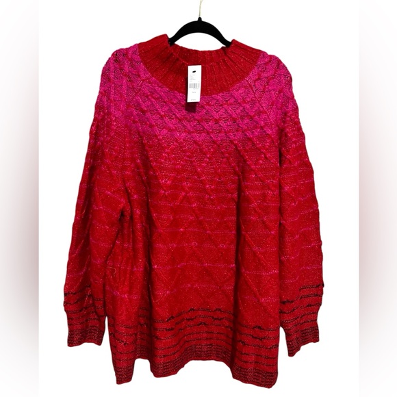 Lane Bryant Mock-Neck Cable Sweater NWT - Picture 4 of 6